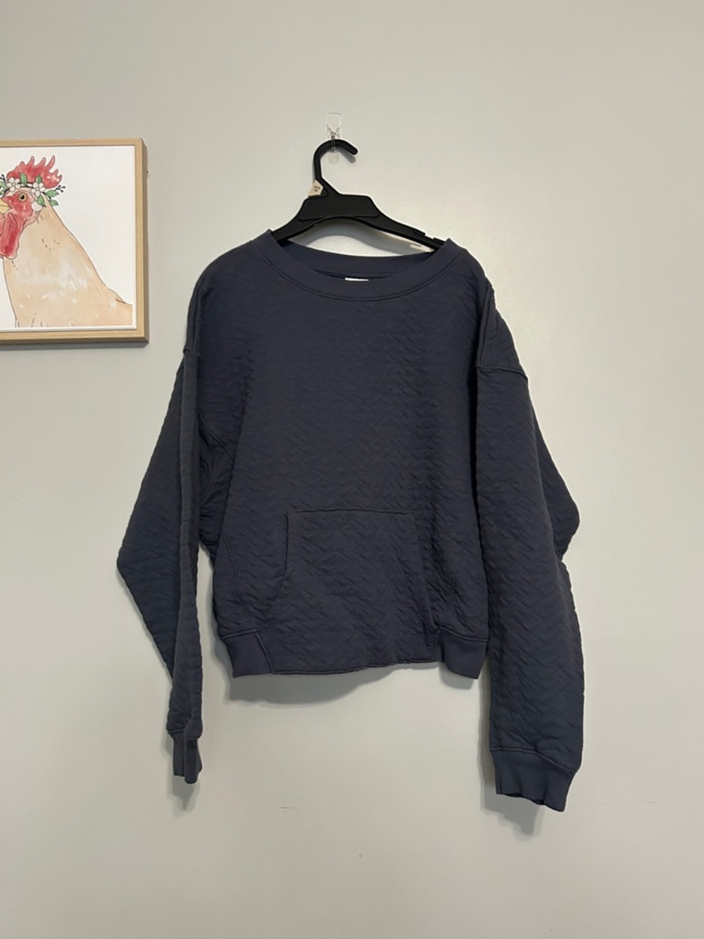 all in motion Quilted Crewneck Sweatshirt - Navy Blue